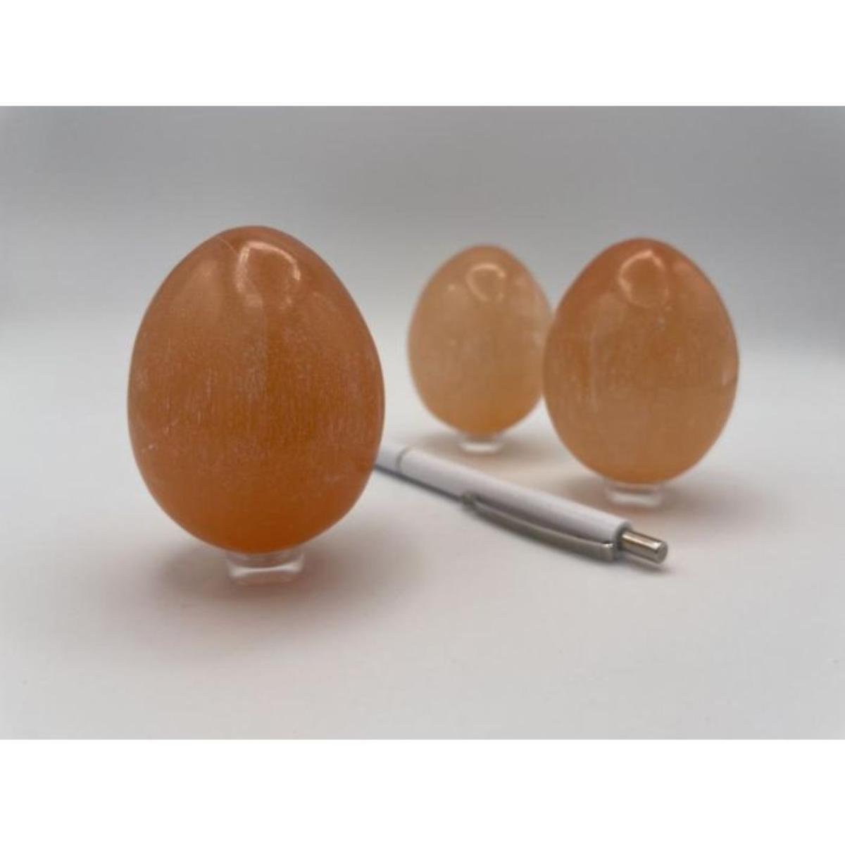 Orange Selenite Egg: Sacral Vitality & Emotional Warmth (7 cm) - Image 6