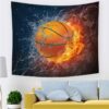 Basketball Tapestry, Wall Hanging, Table Cover, Home Decor VTrendz