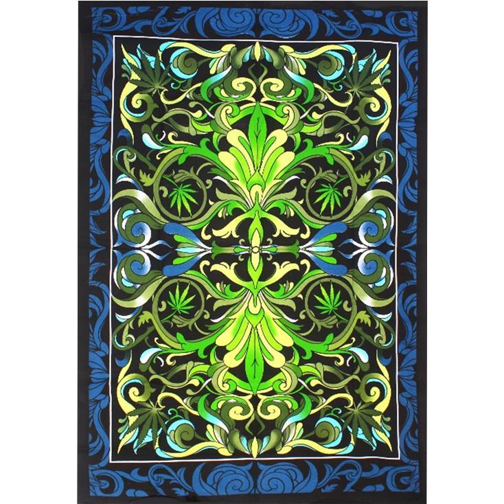 Cannabis Reflection / Carpet Cannabis / Hemp Tapestry 84" x 54"
