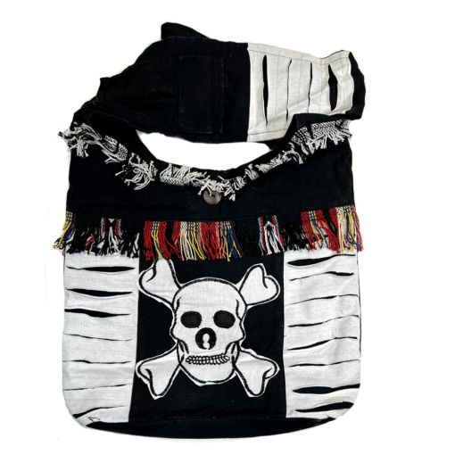 Skull With Bones Bohemian Hippie Bag