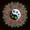 Yin Yang Cannabis Tapestry 84" x 54" - Image 4