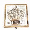 Hand Carved Decorative Elephant w/ Tree of Life Wooden Storage Box, 7"x7" - Image 2