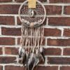 Suede fabric single dreamcatcher 17 cm dia and 50 cm long - Image 2