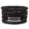 Hope Leather Bracelet Sets Unisex / Men Jewelry Vintage Classic Retro Bracelets VTrendz