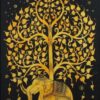 Tree Of Life With Elephant Wall Hanging Handmade Cotton Tapestry 84" x 54" inch - Image 4