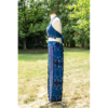 Blue Peacock Feather Open Leg Thai Palazzo Pants VTrendz