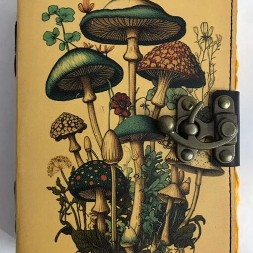 Enchanted Mycology Leather Journal | A Naturalist's Book of Secrets