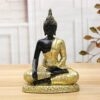 Meditating Buddha in Sitting Posture Black Gold Resin Figures Statue Ornament Home, Office, Yoga, Meditation Room or Outdoor Decor - Image 2