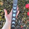 Phases of the Moon Incense Stick Burner | Lunar Cycle Ash Catcher (10"L) VTrendz