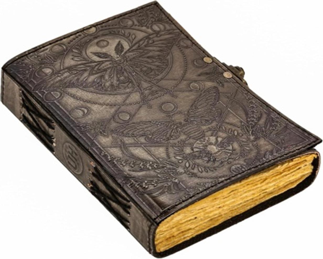 Embossed Celestial Moth Grimoire | A Tome of Lunar Wisdom