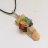 Golden Quartz Pendant with 7- Chakra Tree of Life Wire Wrapped Pendant necklace, 7 Chakra necklace, tree of life necklace 100% Handmade VTrendz
