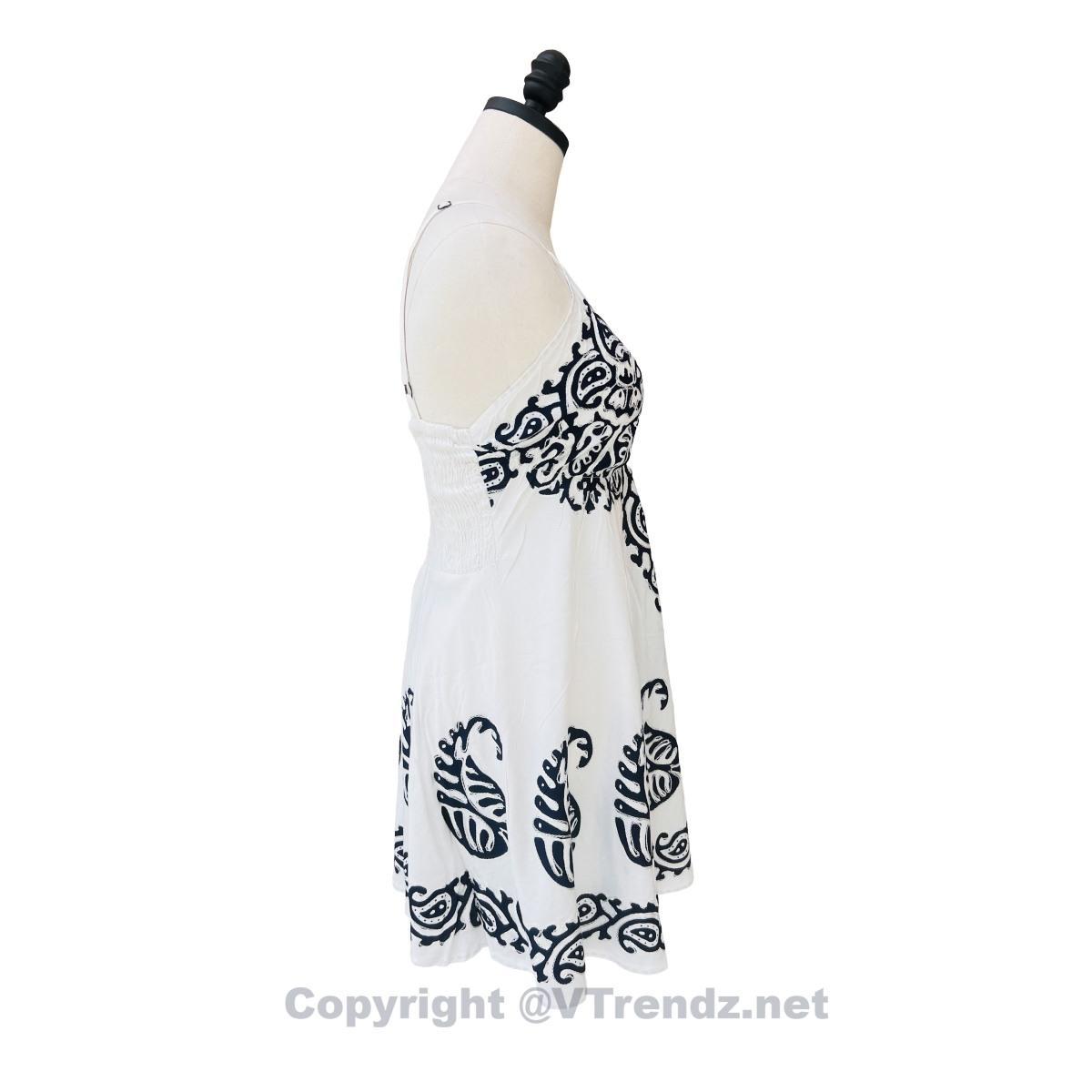 Batik Printed Short Scarf Dress with Adjustable Straps and Stretchable Back - Image 13