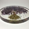 Orgone Coaster / Disc / Plate with Natural Stone Tree of Life Amethyst 3.5" inch diameter - Image 2