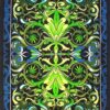 Cannabis Green Poster Wall Hanging Handmade Cotton Tapestry 40" x 30" inch