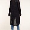 Rhinestone Bling Long Black Cardigan by Vocal - Image 4