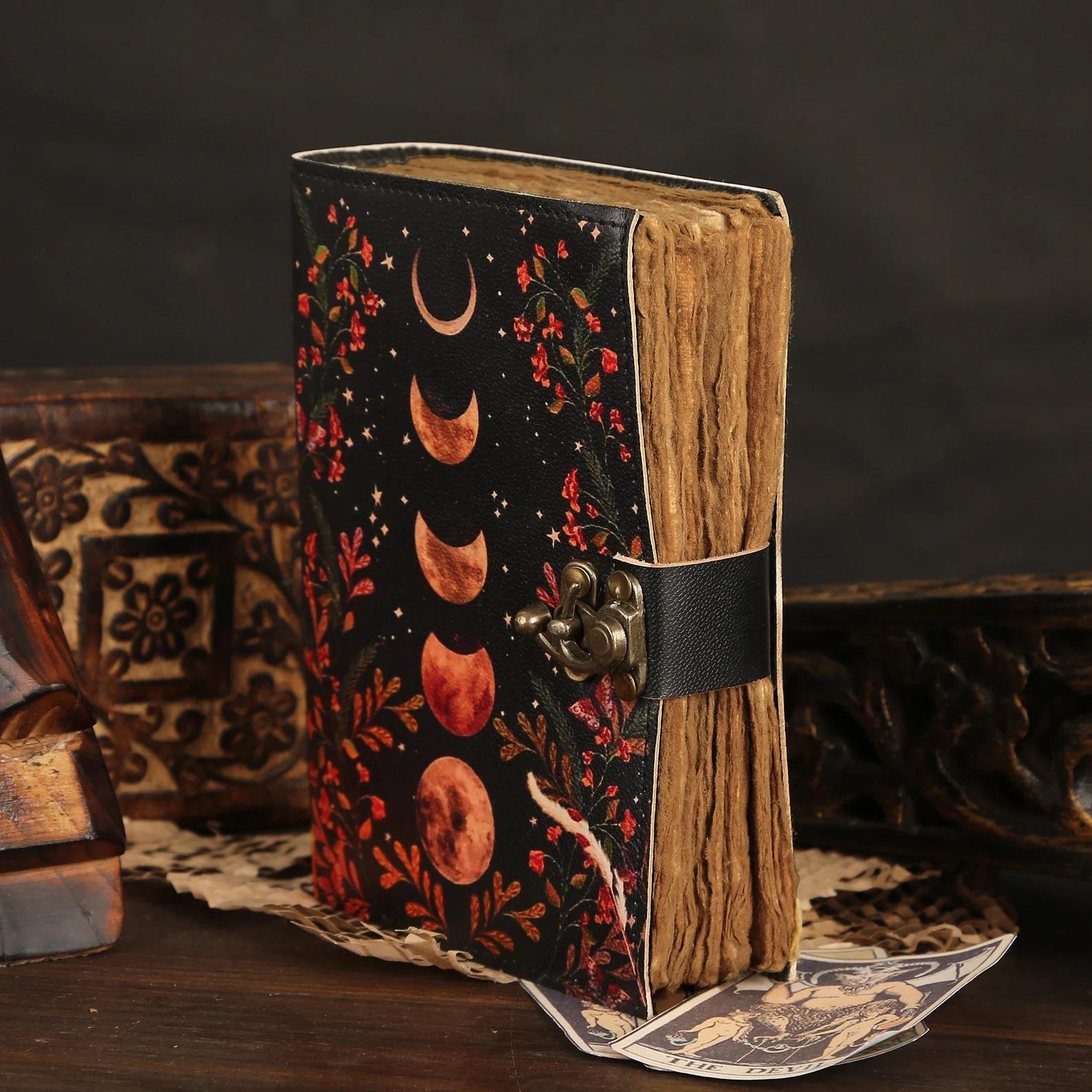 Moon Phases & Botanicals Leather Journal | Your Cosmic Grimoire - Image 7