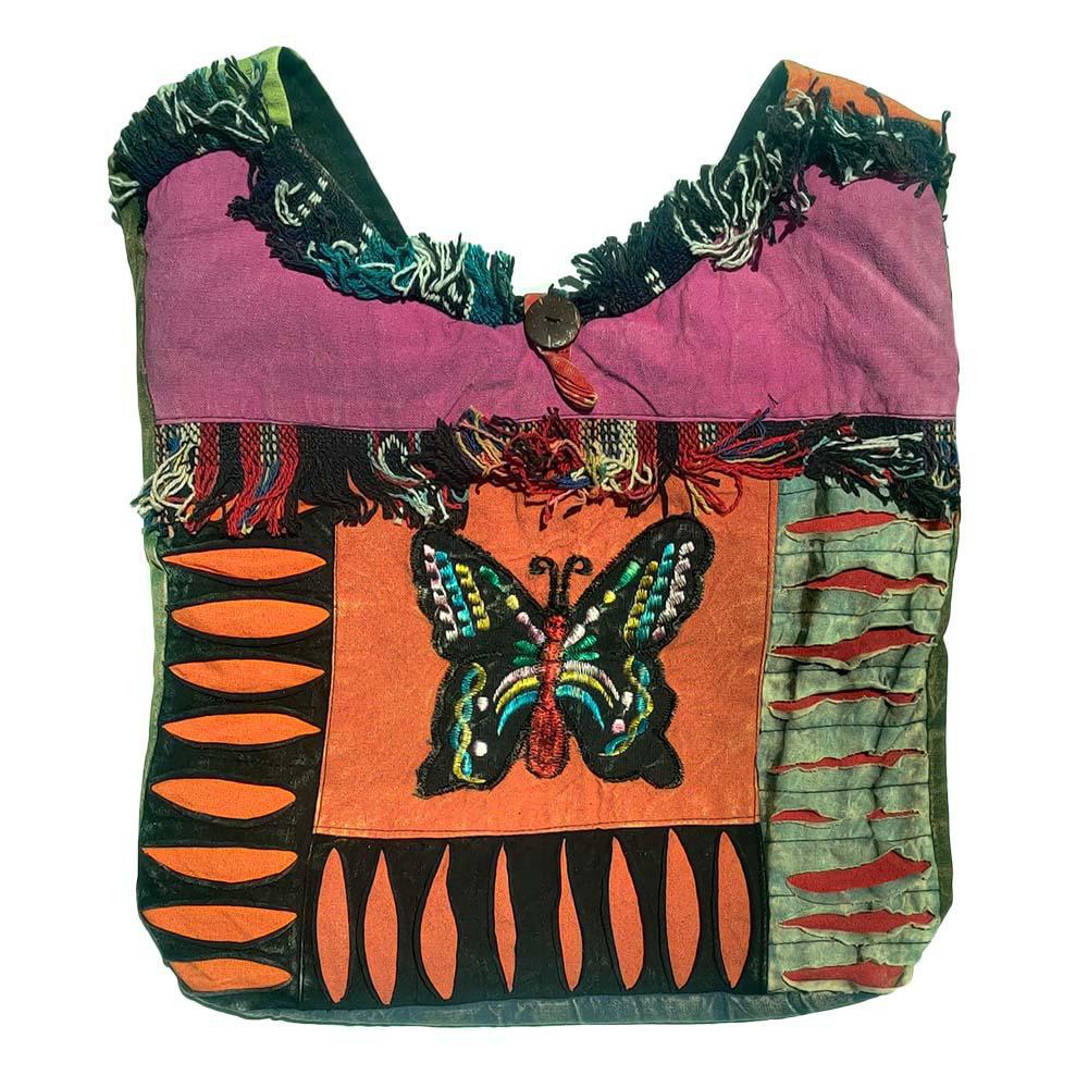 Butterfly with Fringe Boho Hobo Hippie Bag