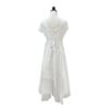 Short Sleeves Victorian Style Corset Dress with Lace & Floral Threadwork VTrendz