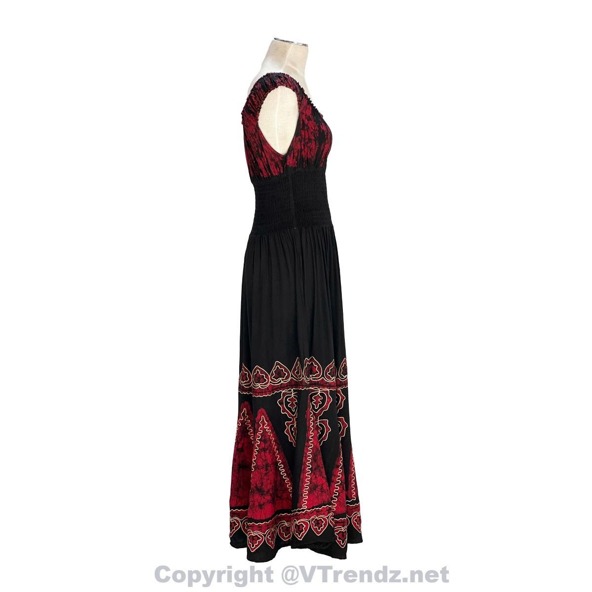 Long 8-Kali Embroidered Maxi Dress with Stretch Sleeves - Image 18