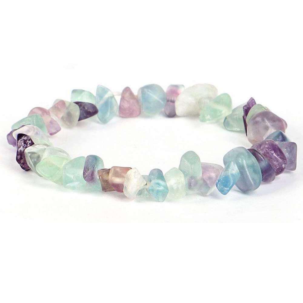 Colorful Fluorite Stone Chips Bracelet: The Genius Stone & Structured Clarity