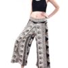 Open Leg Thai Palazzo Pant Elephant Print Rayon Comfy & Trendy One Size Fits Most 100% Rayon - Image 5