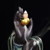 Hand w/Monk Backflow Incense Holder Waterfall Incense Burner, Reflux Burner, Handmade Ceramic, Home Décor for Meditation, Mini-Zen Experience Size: 10*10*21.8 cm VTrendz