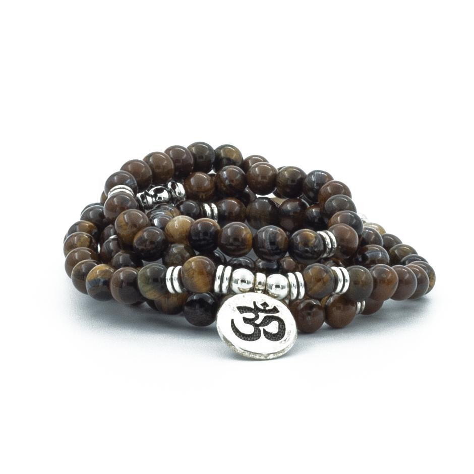 Yellow Tiger Eye 6 mm 108 Stone Mala Necklace Bracelet Yoga Bracelet Mala Lotus 108 Beads Bracelet - Image 2