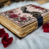 Gothic Bat & Rose Leather Journal | Grimoire of Night's Secrets VTrendz