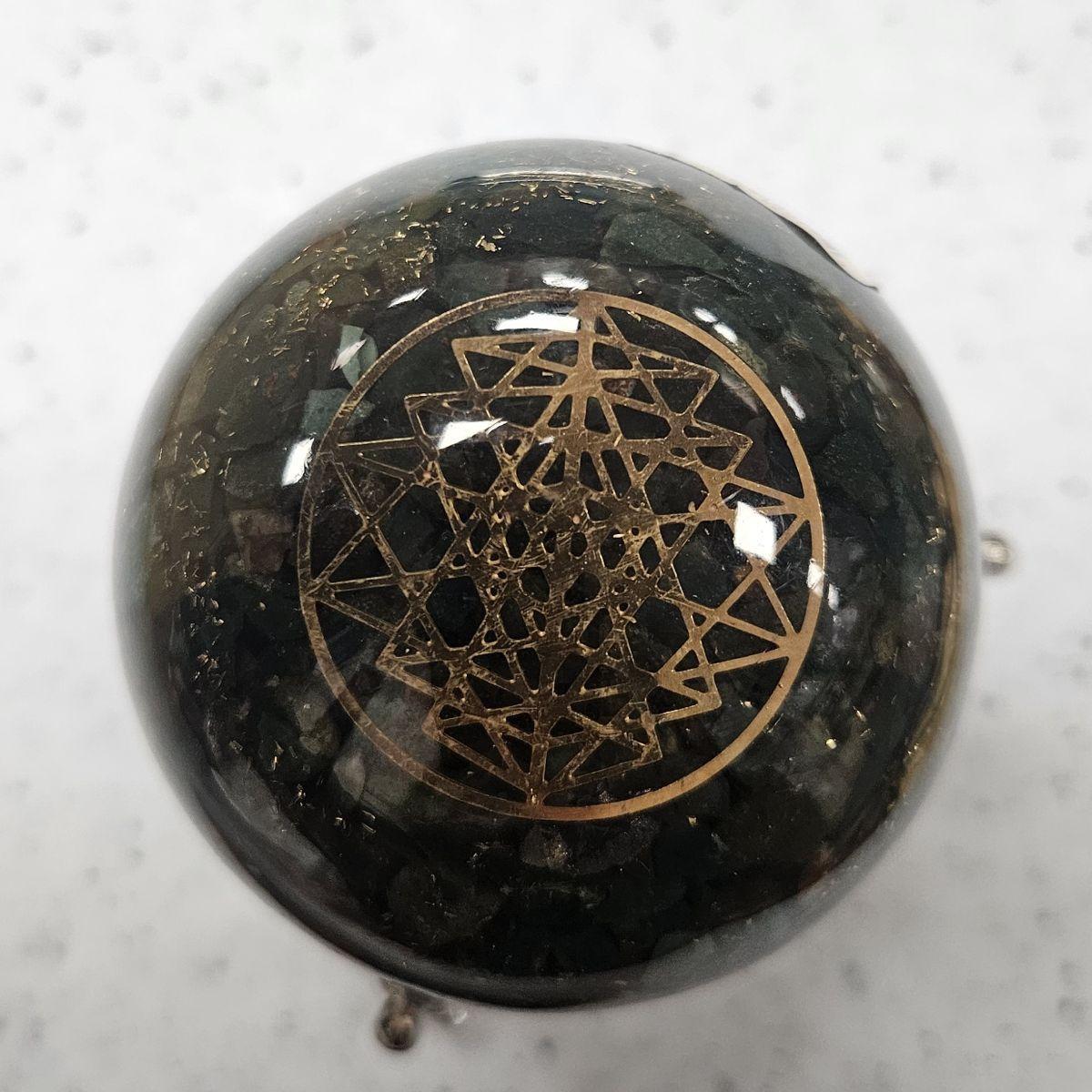 Bloodstone Orgone Sphere – Artifact of Vitality & Spiritual Courage – 2" - Image 6