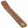 Yin-Yang & Stars Brass Inlay Wood Ash Catcher | Path of Balance (10"L) VTrendz