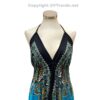 Jamawar Scarf Dress Dori with Halter Neck & Back Ties VTrendz