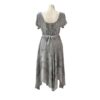 Short Sleeves Victorian Style Corset Dress with Lace & Floral Threadwork VTrendz