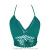 Crochet Bikini Top with Flowers Knit/ Crop Top/ Bra Top, Handmade, 1 Size Fits Most - Image 2