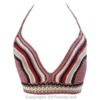 Crochet Bikini Top with Striped Pattern/ Crop Top/ Bra Top, Handmade, 1 Size Fits Most - Image 15