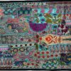 VPT-A08 Handmade Vintage Patchwork Abstract Tapestry Bohemian style Heavy Embroidered Ethnic Hippie Indian Wall décor Art Wall hanging 40 x 60 Inches - Image 2