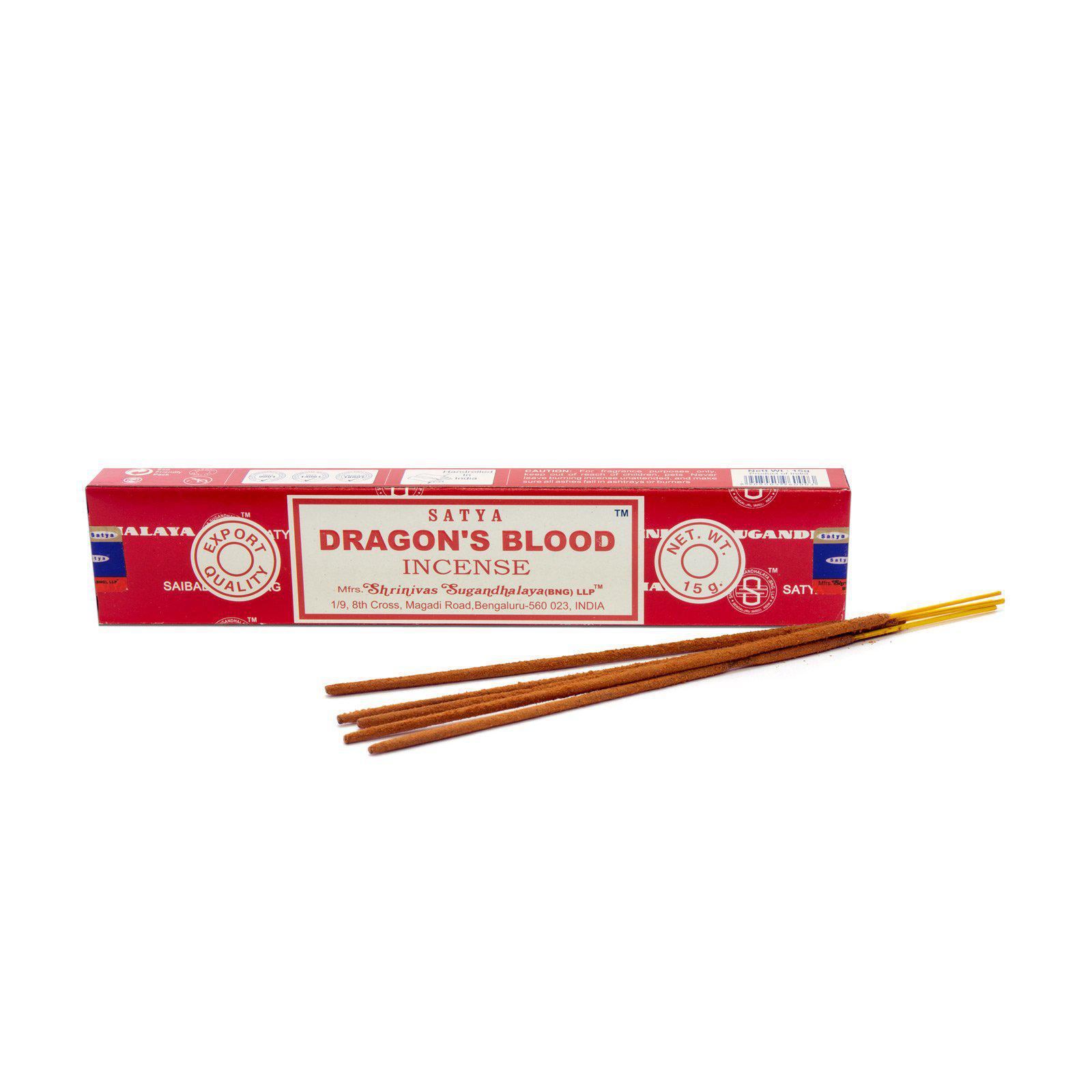 Satya Dragon's Blood Incense Sticks for Protection, Purification, and Spiritual Focus