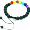Lava Stone 7-Chakra Adjustable Bracelet: Volcanic Grounding & Kinetic Alignment VTrendz