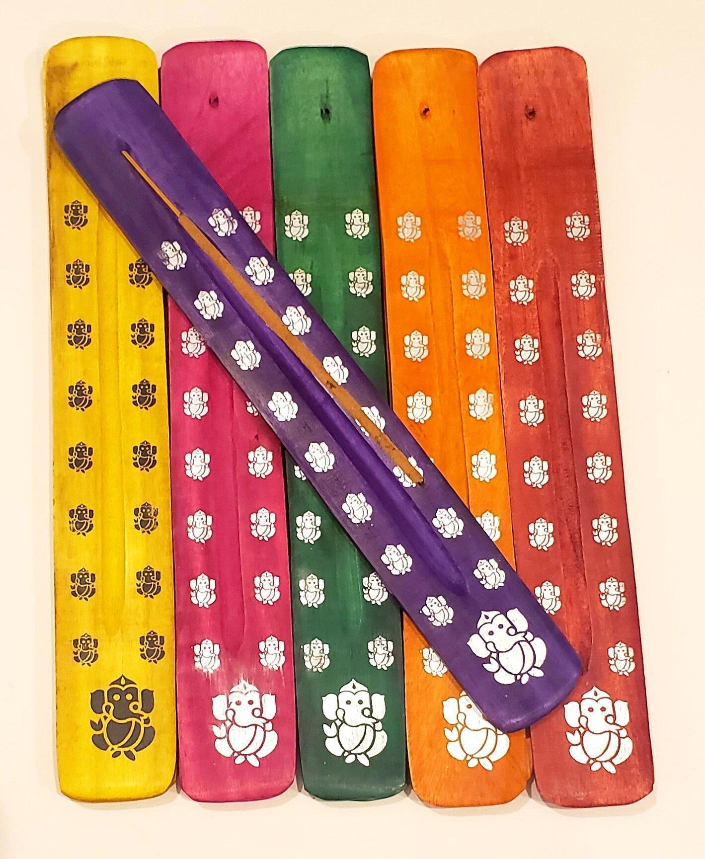 Colorful Ganesha Wood Ash Catcher | Path of the Obstacle Remover (10"L) - Image 4