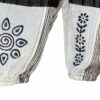 Black and White Boho Patchwork Elastic Bottom Pants VTrendz
