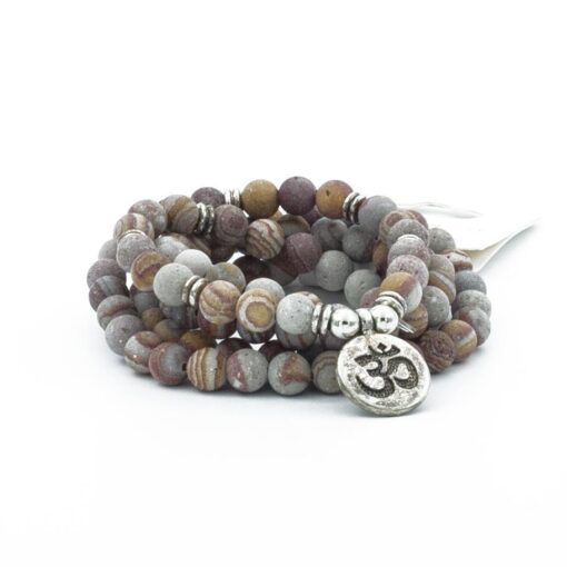 Rutilated Quartz Stone 108 Yoga Mala 6 & 8mm Bead Necklace Charm Bracelet