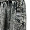 Mineral Washed Black Knee Patch Elastic Bottom Pants VTrendz
