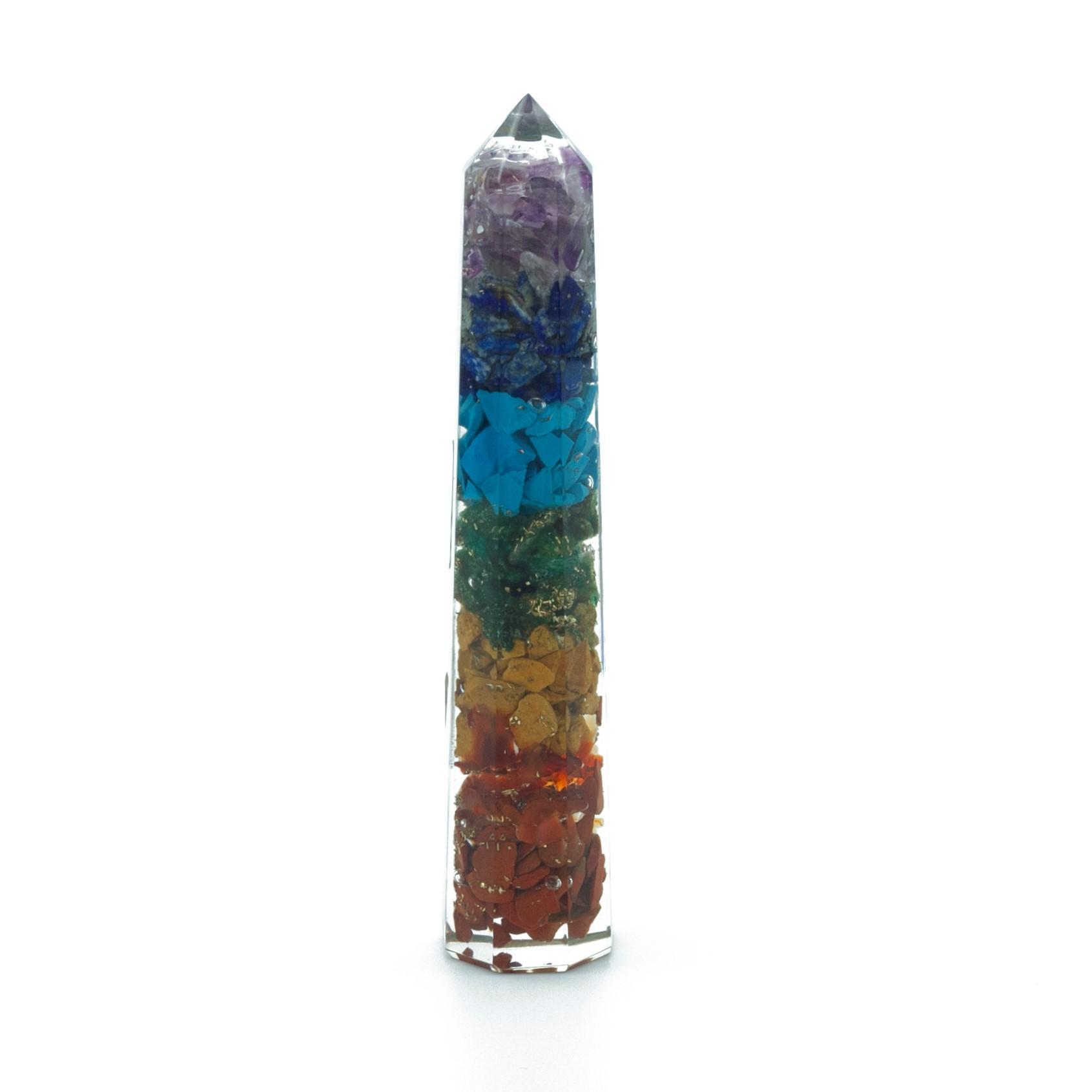 7-Chakra Orgone Tower Point: Alchemical Harmonizer & Spiritual Transmutation Tool - Image 2
