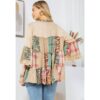Overdyed Patchwork Jhabla Top with Embroidery VTrendz