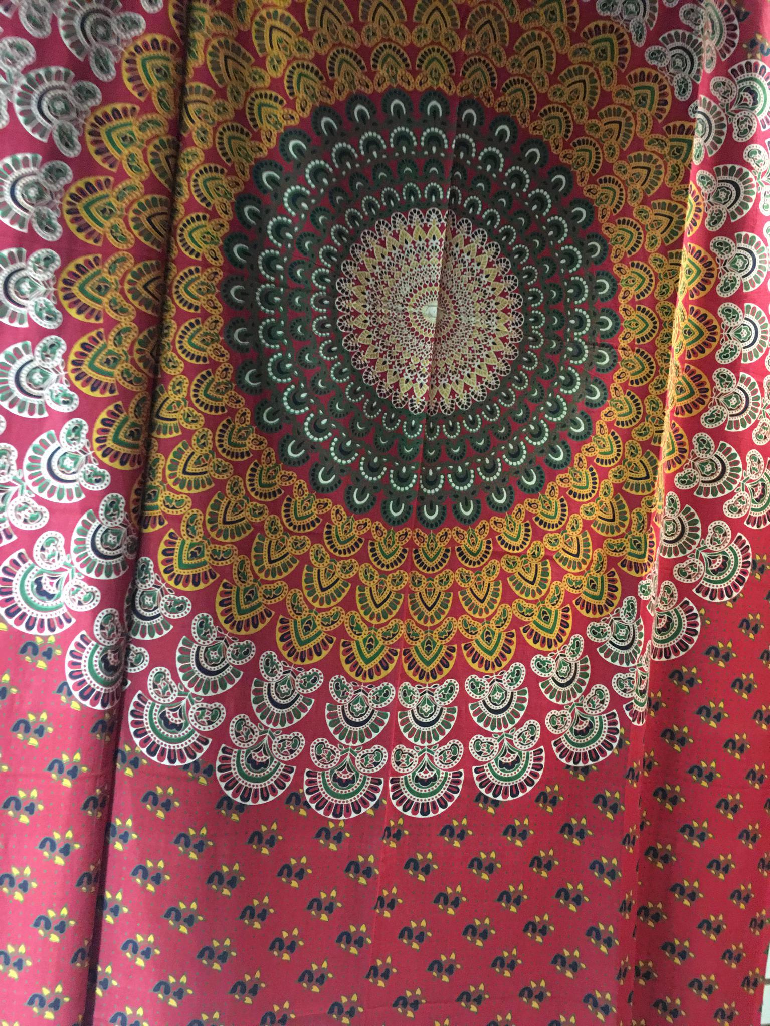 Mandala Wall Hanging Handmade Cotton Tapestry 84"x54" inch - Image 4