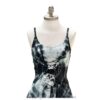 2 Layer Tie Dye Handkerchief Dress with Front Corset & Adjustable Straps VTrendz