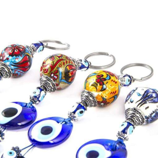Evil Eye Ceramic Circles Hangings, Handmade