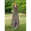 High Low Front Flap Silk Bohemian-Inspired Chic dress with Halter Neck One size Fits Most - Image 3