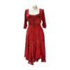 Long Sleeves Victorian Style Corset Dress with Georgette Lace & Threadwork VTrendz