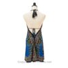 Hand-Printed Jamawar Short Scarf Halter Dress VTrendz