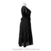 Short Sleeves Victorian Style Corset Dress with Lace & Floral Threadwork VTrendz